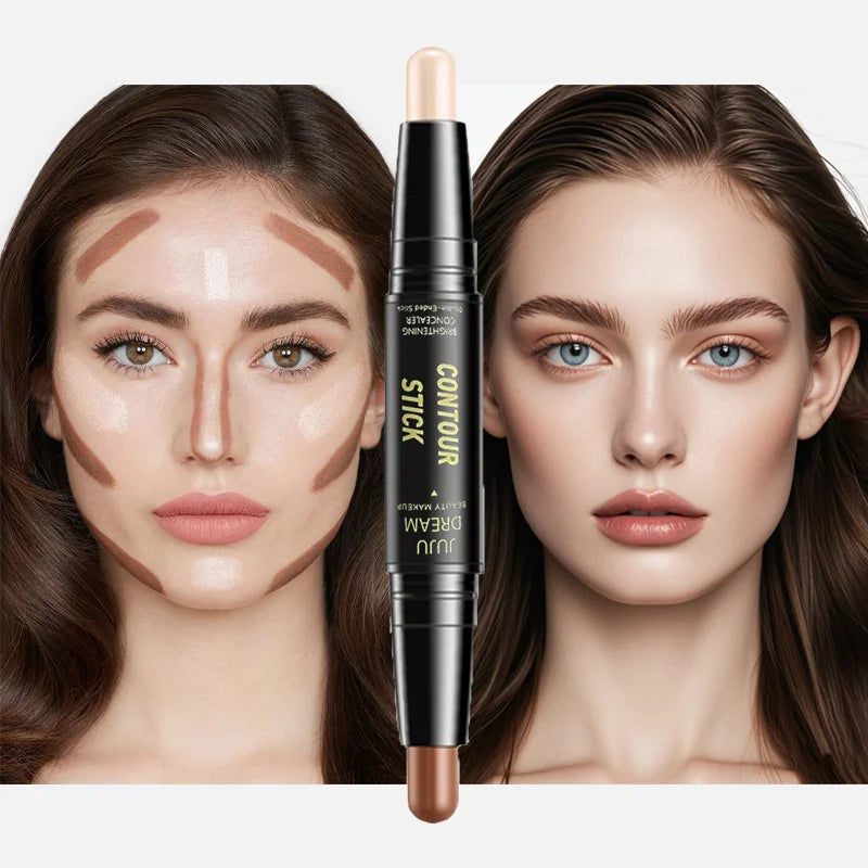 Dual-Ended Contour Stick – Long-Lasting Foundation & Concealer for Dark Circles