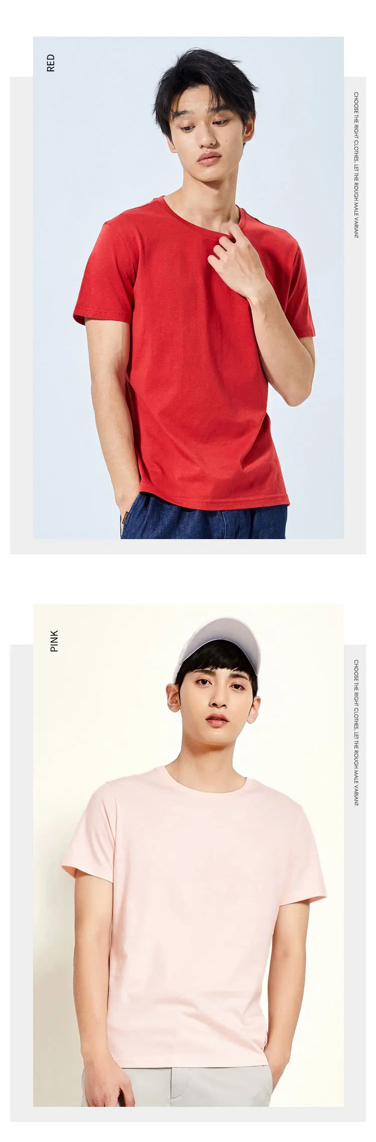 Men’s Summer Cotton O-Neck T-Shirt – Stretchy Solid Casual Tee