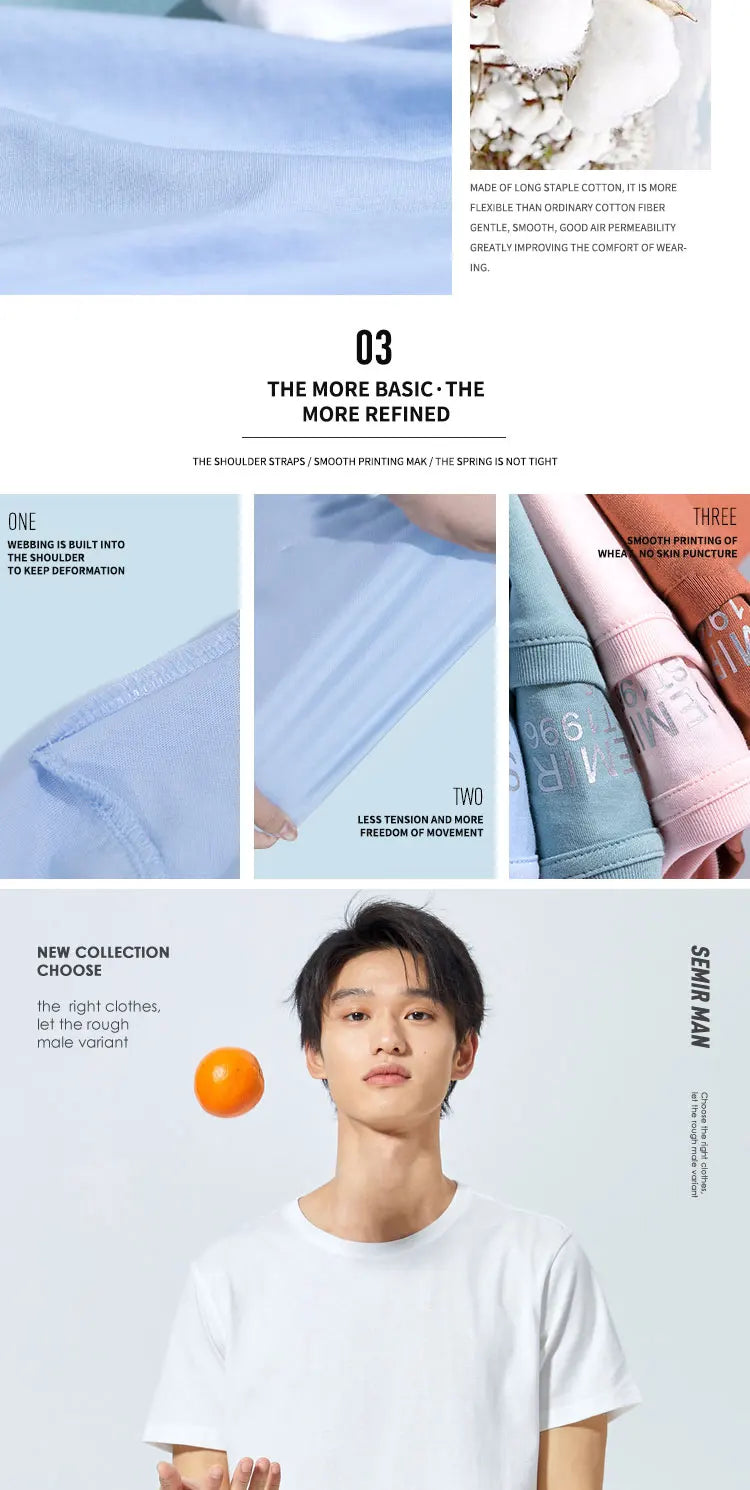 Men’s Summer Cotton O-Neck T-Shirt – Stretchy Solid Casual Tee