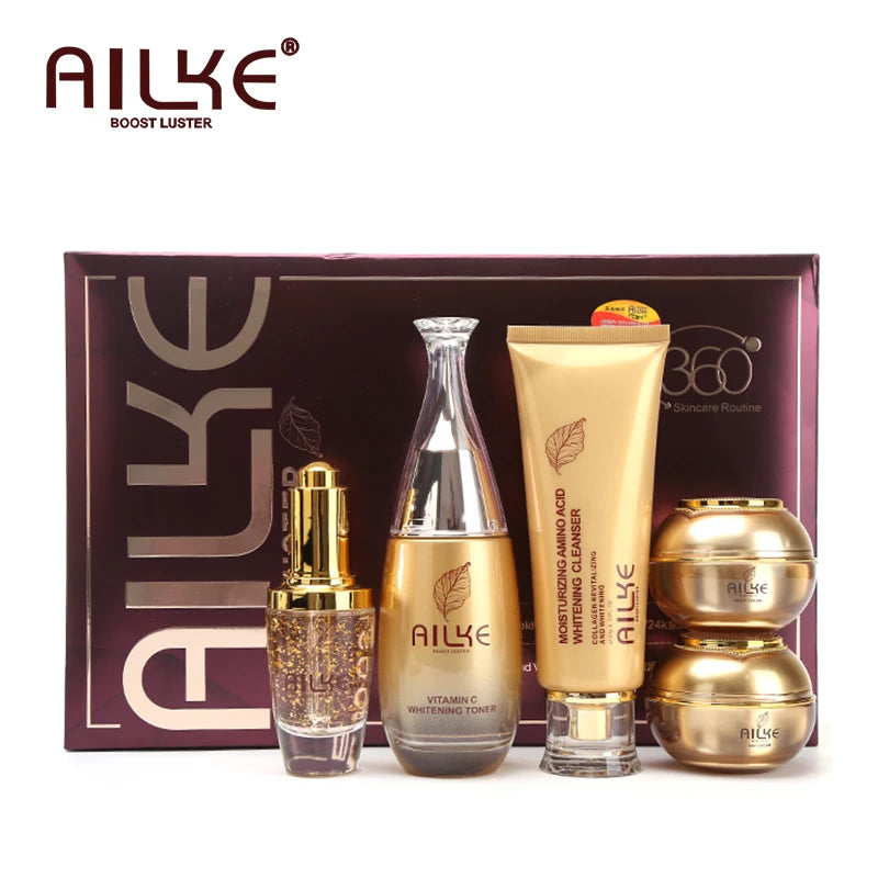 AILKE Whitening Skin Care Set to Reduce Wrinkles, Dark Spots, and Even Skin Tone for Women