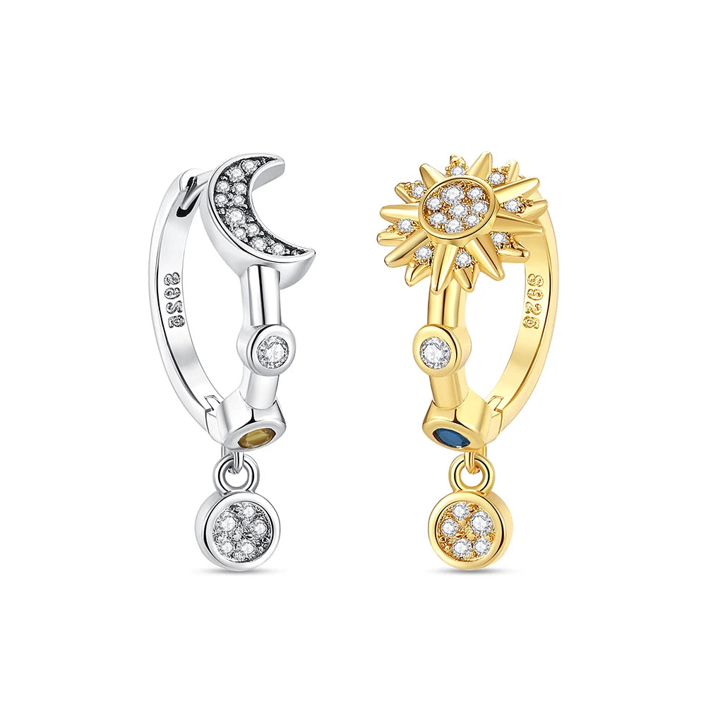 925 Sterling Silver Earrings – Stud & Hoop Set with Crystal, Heart, Crown, Bee & Infinity Designs