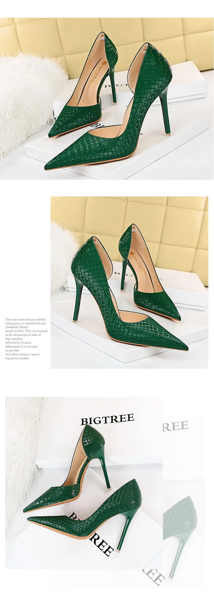 BIGTREE Snakeskin Stiletto Heels – Retro Luxury Pumps for Women