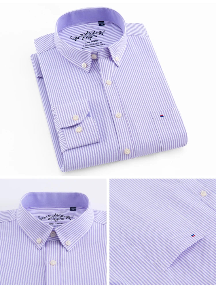 Men’s Stylish Cotton Blend Solid Shirt – Breathable, Formal, Regular Fit, Long Sleeve