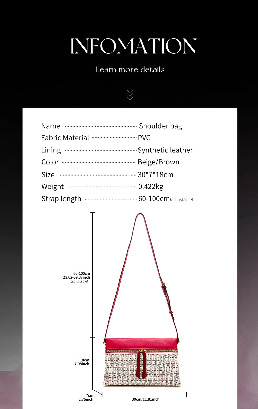 Women's Shoulder Bag New Coffee Color Letter Postman Bag Winter Business Commuter