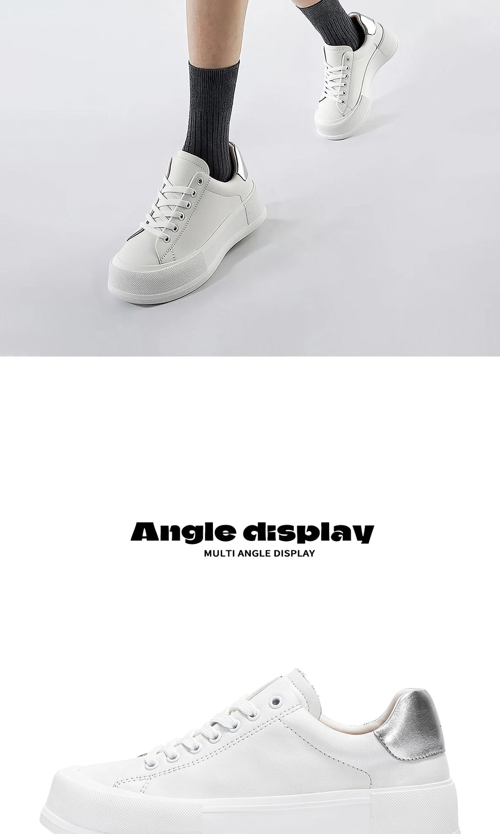 Women's Walking Shoes New Rice White Casual Flat Bottom Walking Shoes Bone Correction