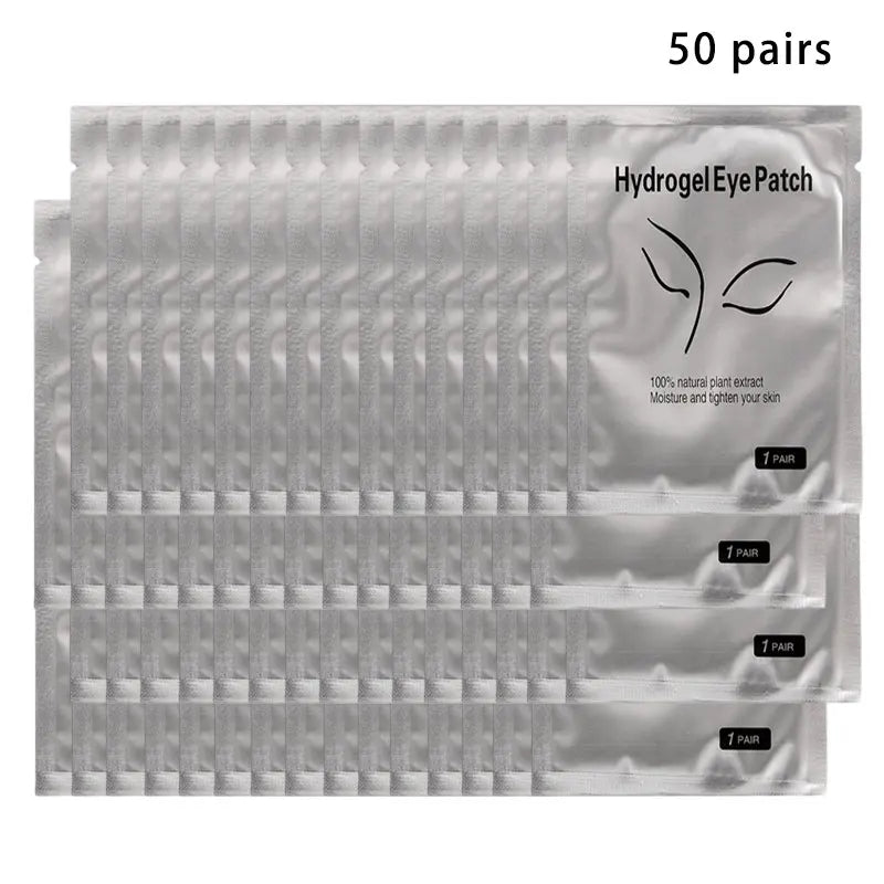 50 pairs of eyelash gel patches for grafting, under-eye extension, and makeup application