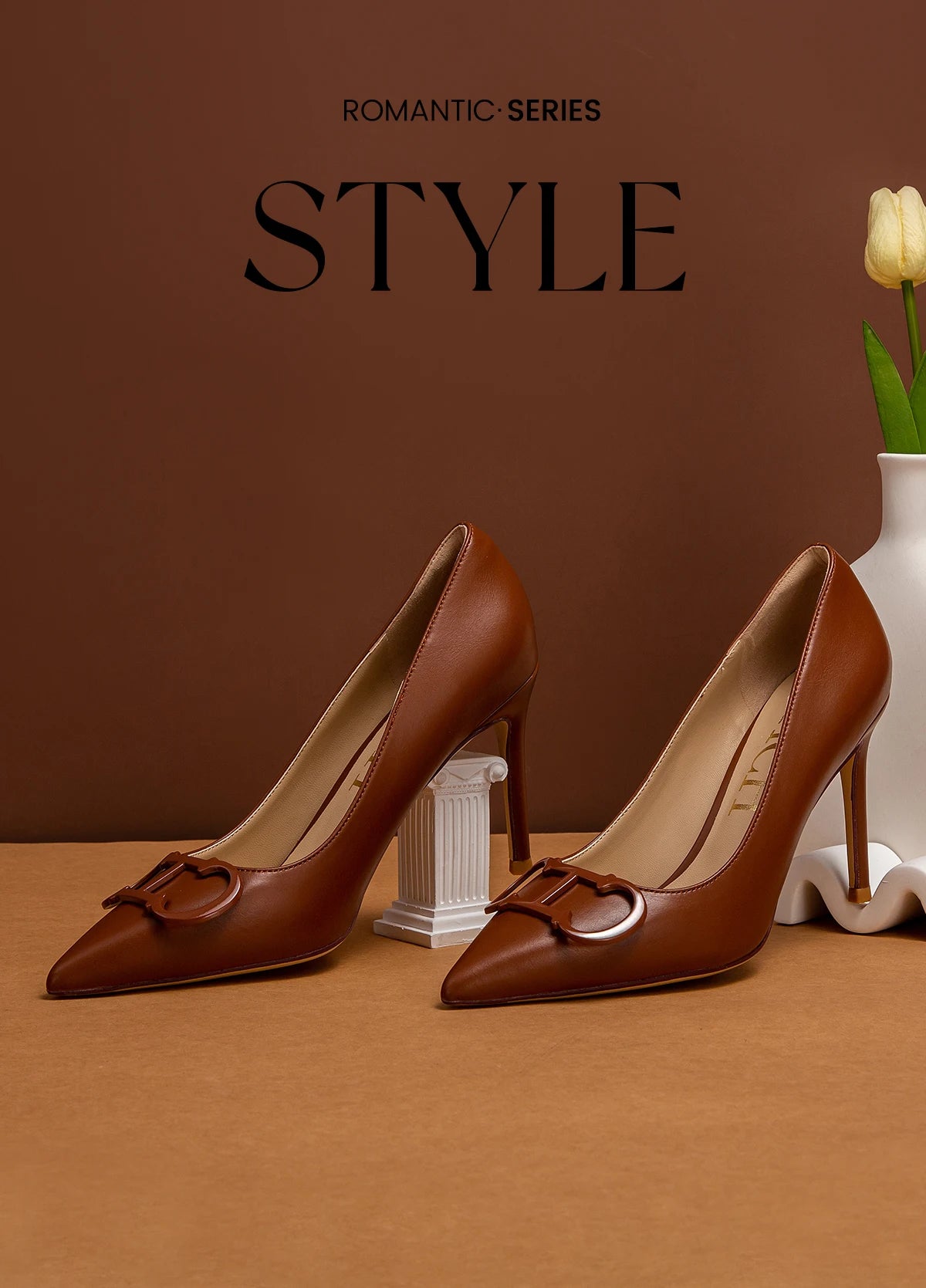 Women's High Heels New Pointed Metal Buckle Party Carnival Women's Shoes 9cm