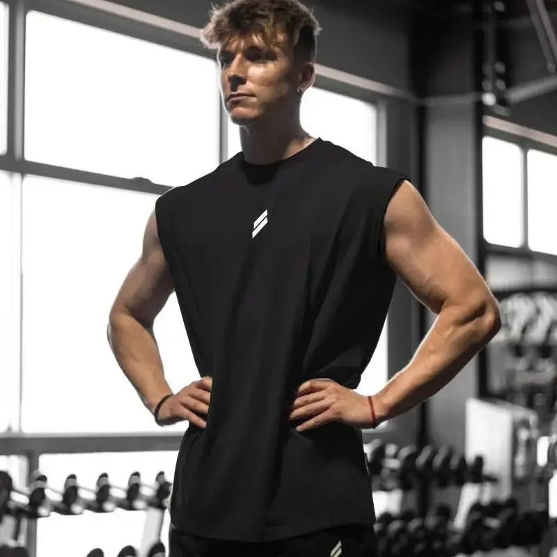Men's Sleeveless Quick-Dry Basketball Vest, Breathable Gym Tank for Fitness and Bodybuilding
