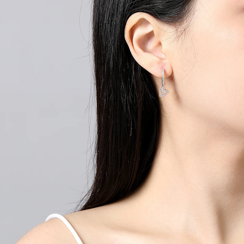 925 Sterling Silver Earrings – Stud & Hoop Set with Crystal, Heart, Crown, Bee & Infinity Designs