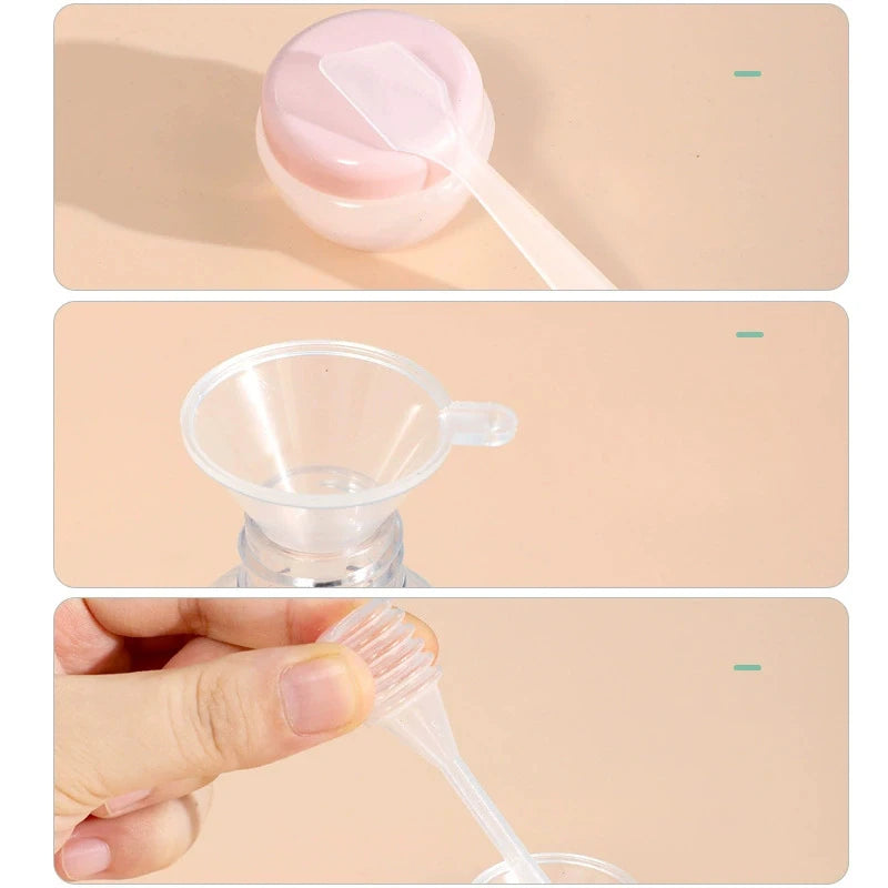 11pcs Travel Liquid Container Portable Tool Perfume Bottle Set Refillable Spray Lotion Shampoo Shower Tube Bottling