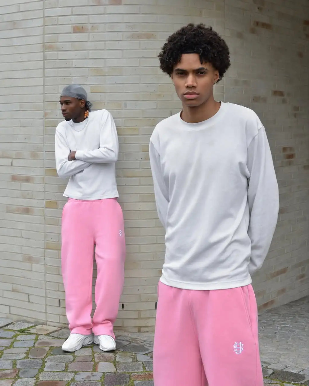 Y2K Style Jogger Sweatpants with Embroidery, Wide Leg, Pockets, and Men's Hoodie