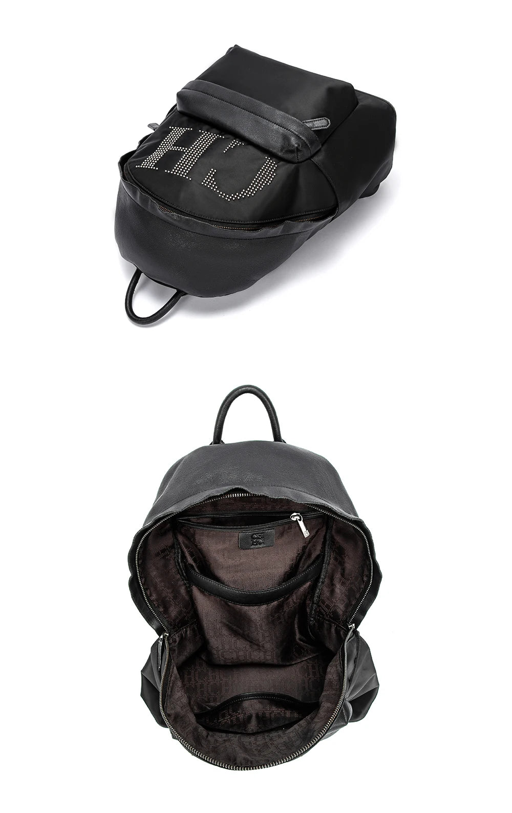 Women's Backpack Black Travel Bag College Student Travel Backpack