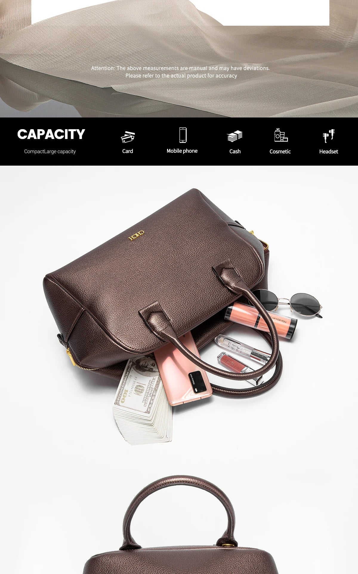 Women's Crossbody Bag Autumn Large Capacity Pillow Bag Hidden Blue Zipper Wide Shoulder Strap Travel Bag