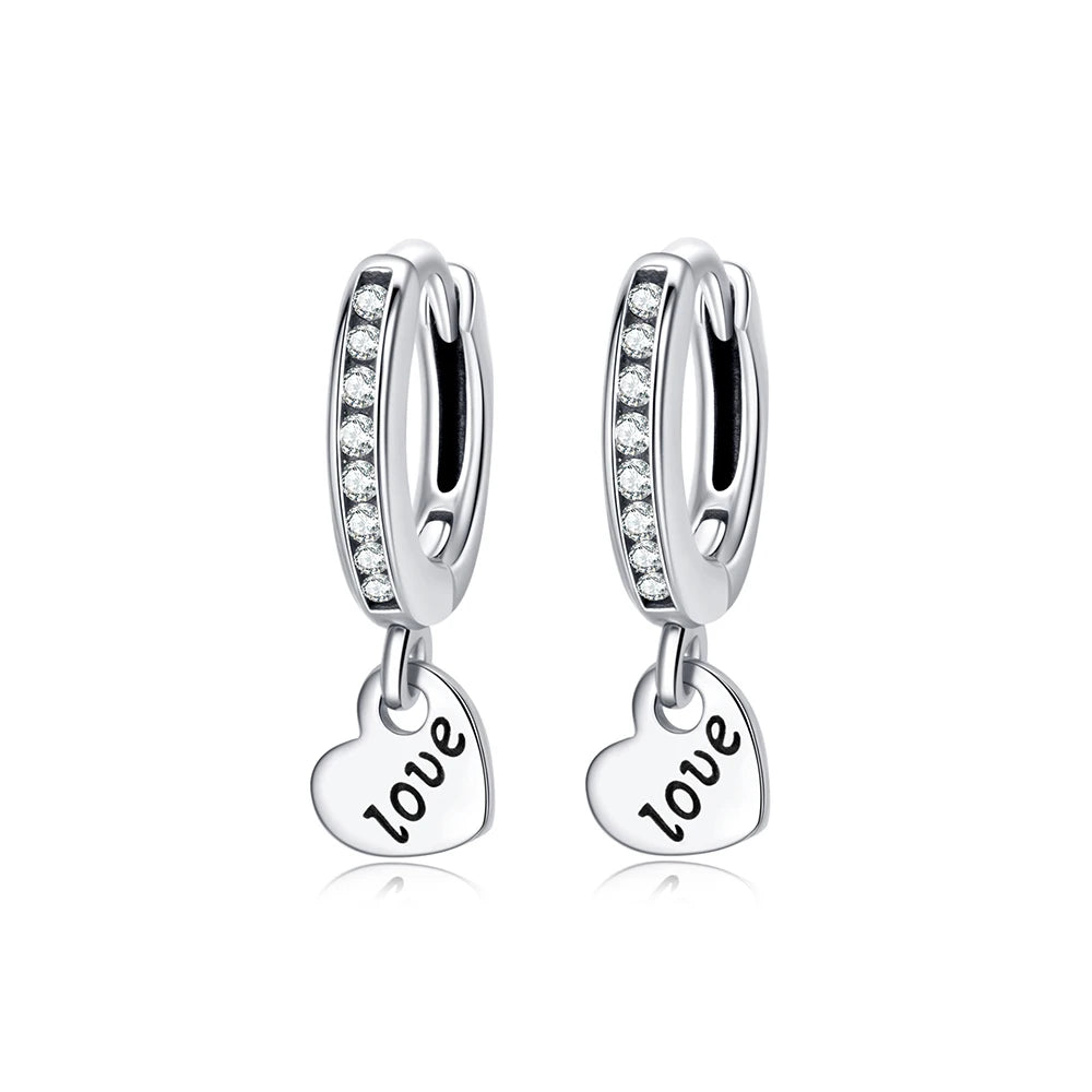 925 Sterling Silver Earrings – Stud & Hoop Set with Crystal, Heart, Crown, Bee & Infinity Designs