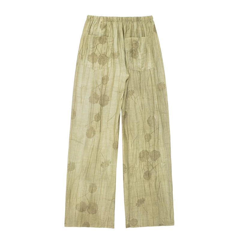 Women's 2024 Spring Fashion Set: Jacquard Loose Shirt & Casual Pants, Chic & Comfortable for Summer