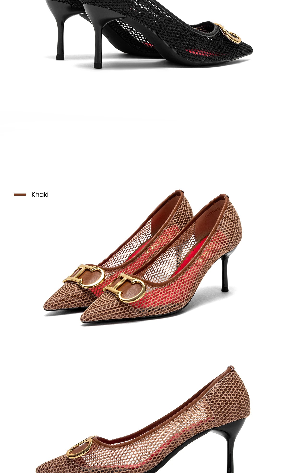 Women's High Heels New Hollow Business Women's Shoes 7cm Red Evening Shoes