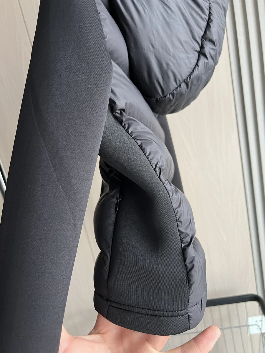 Women's Lightweight Warm Down Jacket – Long Sleeve Hooded Sports Coat with Zipper