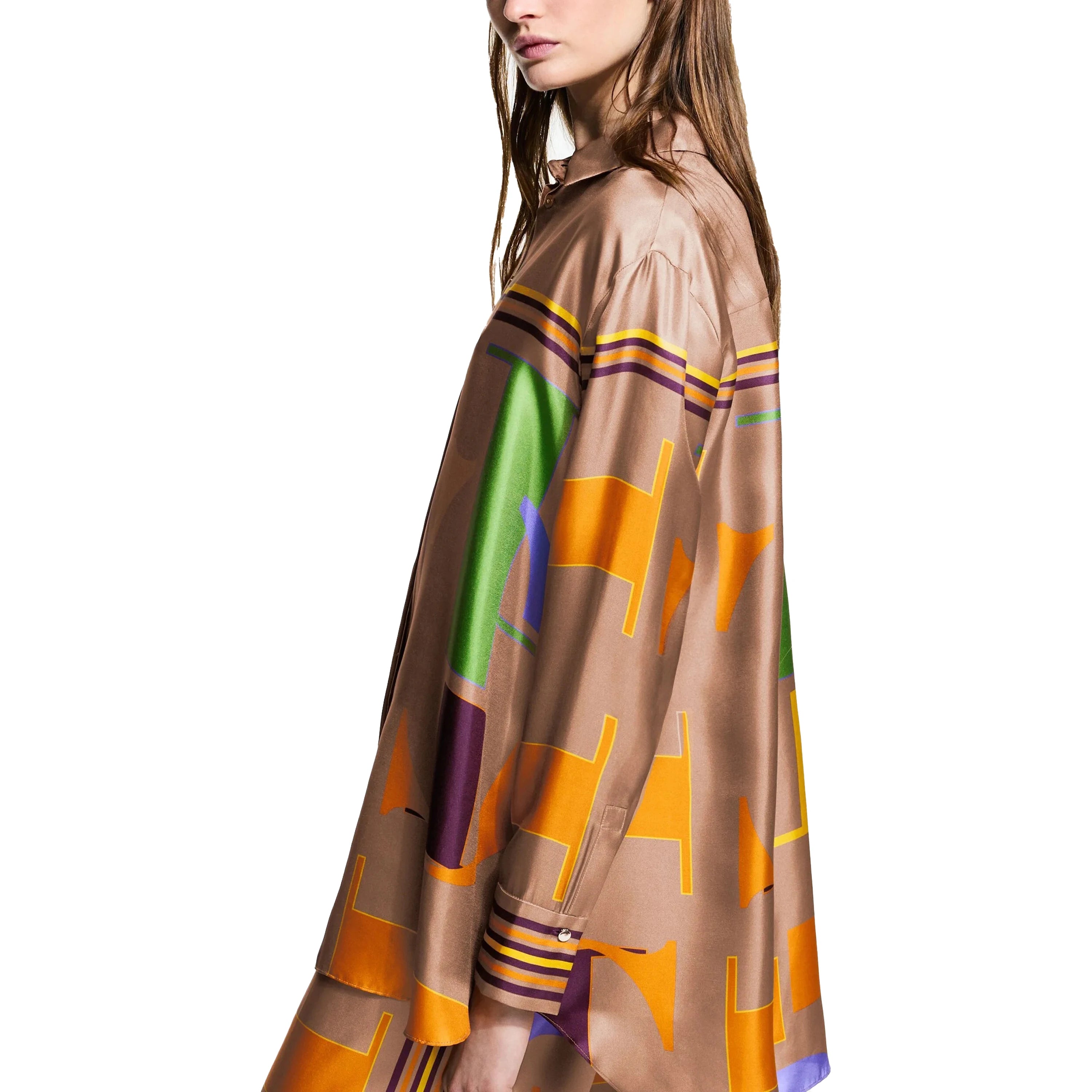 Women's Shirt Long Top Khaki Business Women's Set Casual Pants