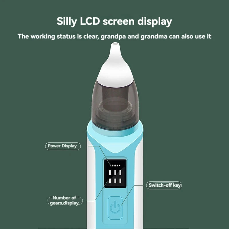 Electric Baby Nasal Aspirator – Rechargeable, Gently Clears Congestion for Newborns