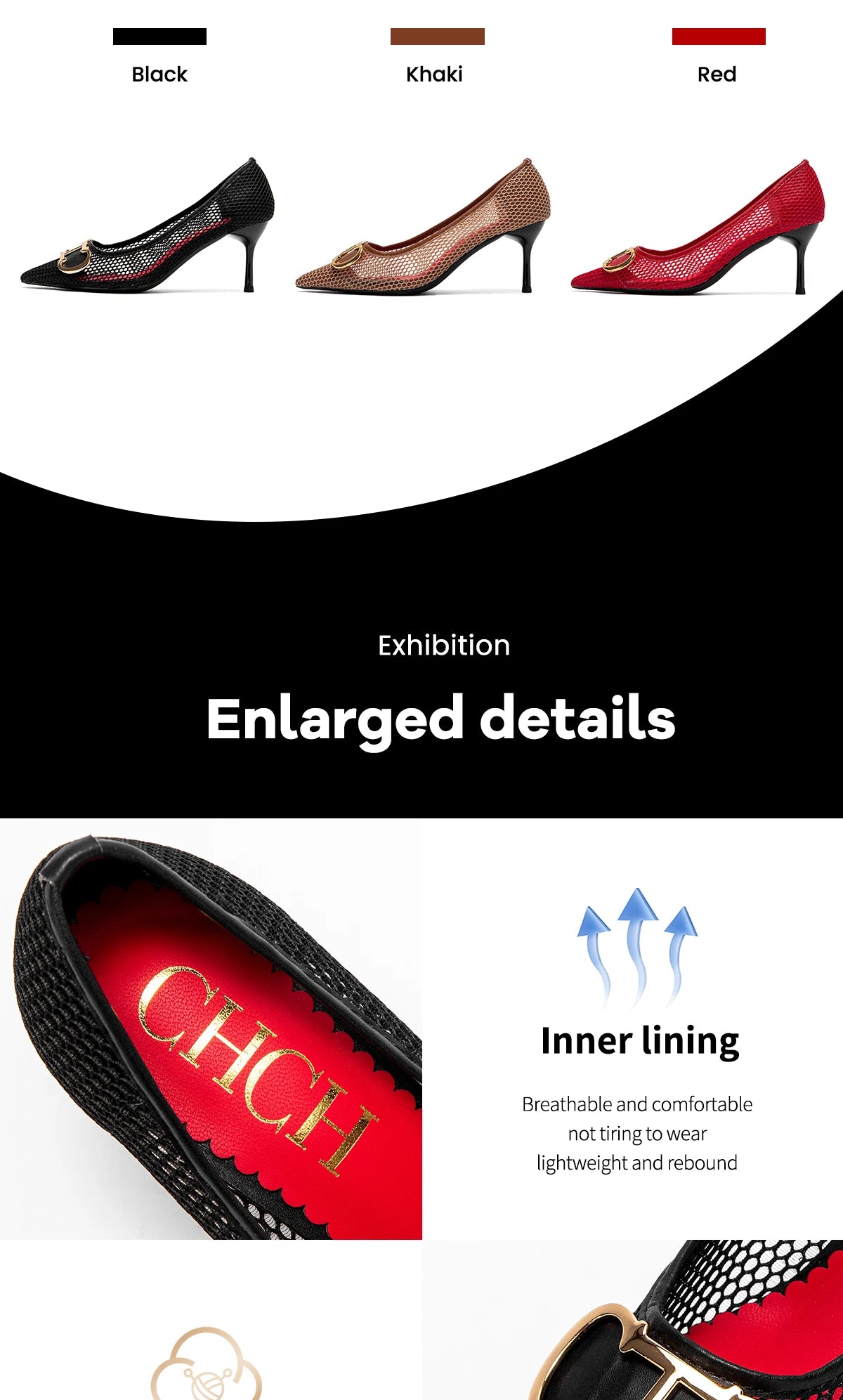 Women's High Heels New Hollow Business Women's Shoes 7cm Red Evening Shoes