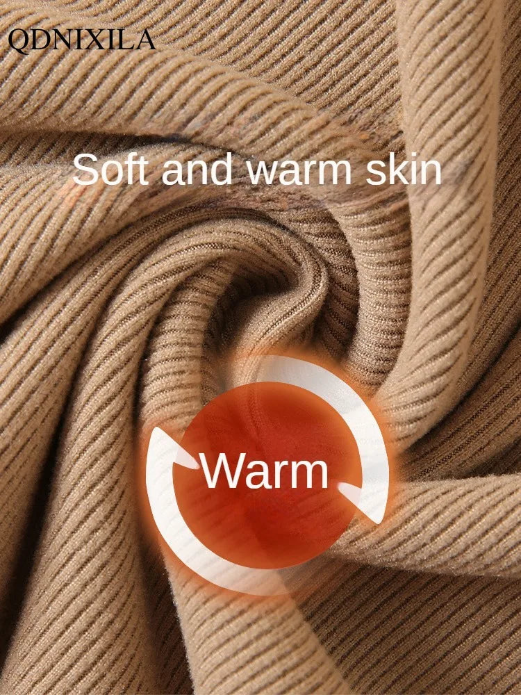 Women's knitted half-turtleneck sweater, slim fit, long sleeves, casual thermal knit top, Korean fashion