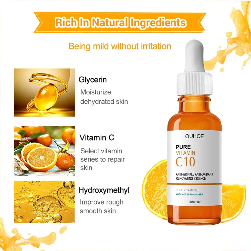 Vitamin C Serum for Wrinkle Reduction, Firming, Brightening, and Anti-Aging Skin Care
