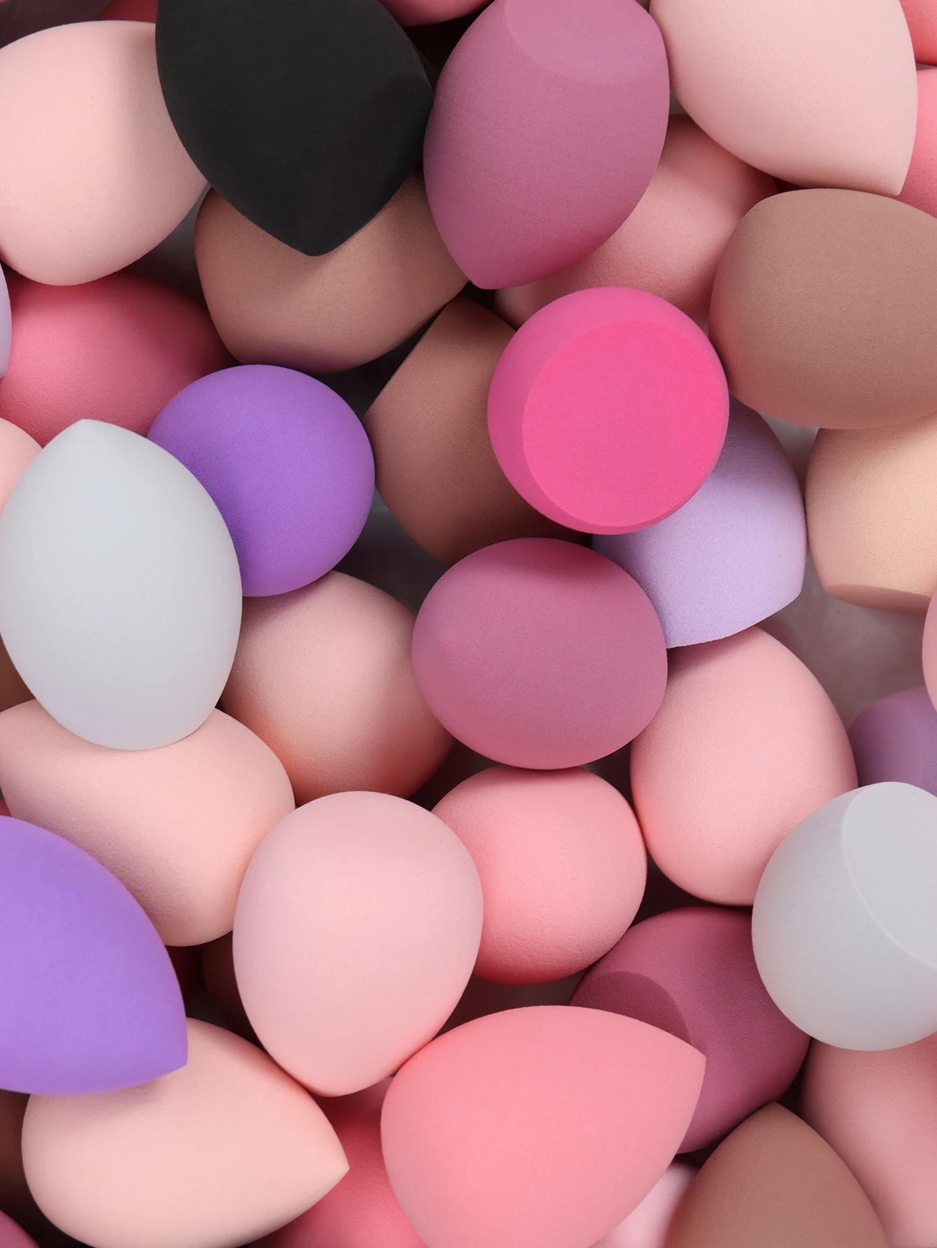 Medium Beauty Sponge Set – Multiple Sizes (6-60 pcs), Random Colors for Flawless Foundation & Powder Application