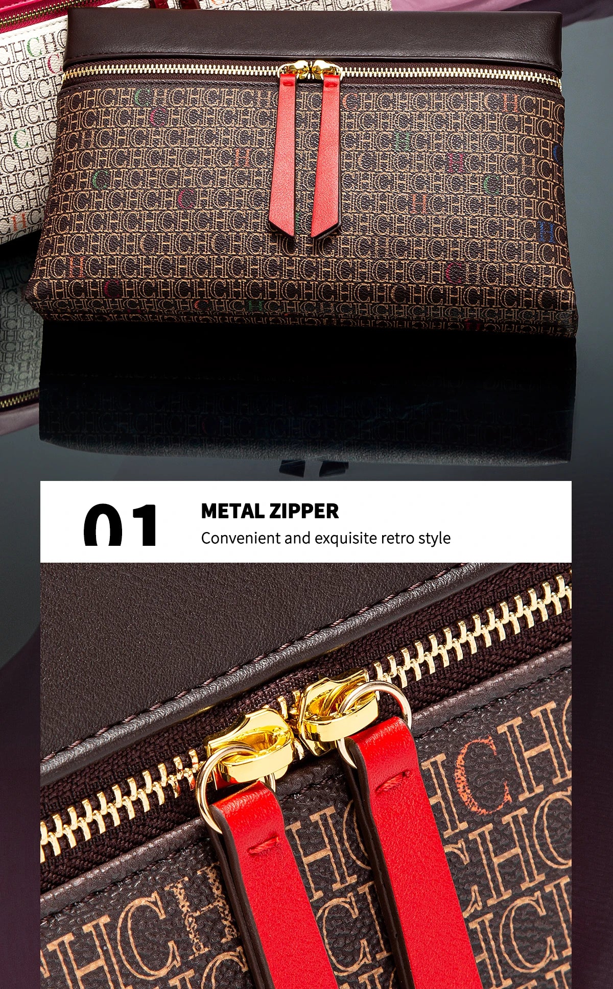 Women's Shoulder Bag New Coffee Color Letter Postman Bag Winter Business Commuter