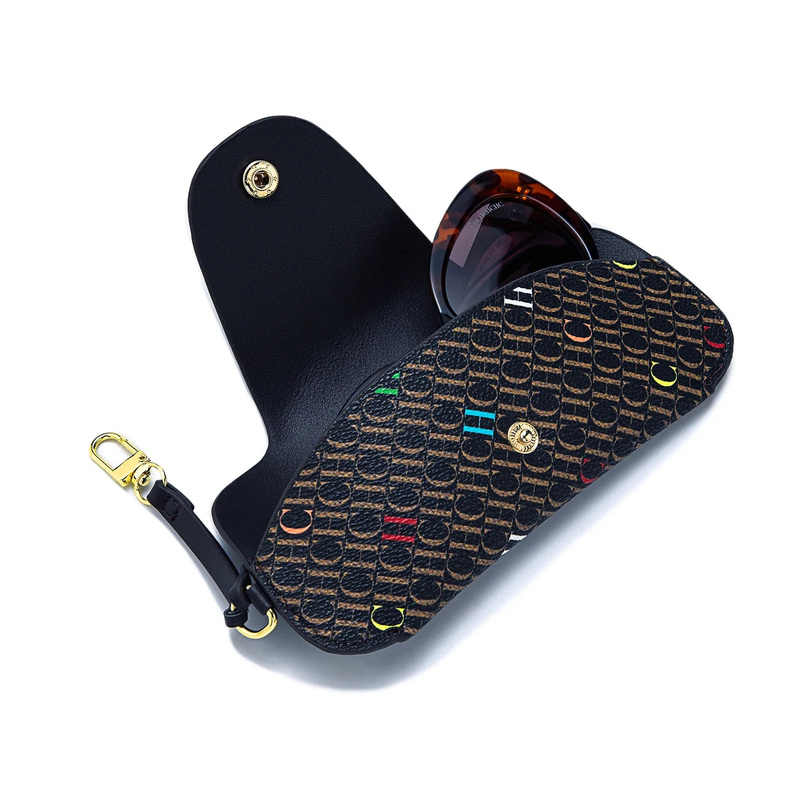 Snap Button Glasses Storage Bag Niche Brand New Portable Anti-Drop Anti-Crush Sunglasses