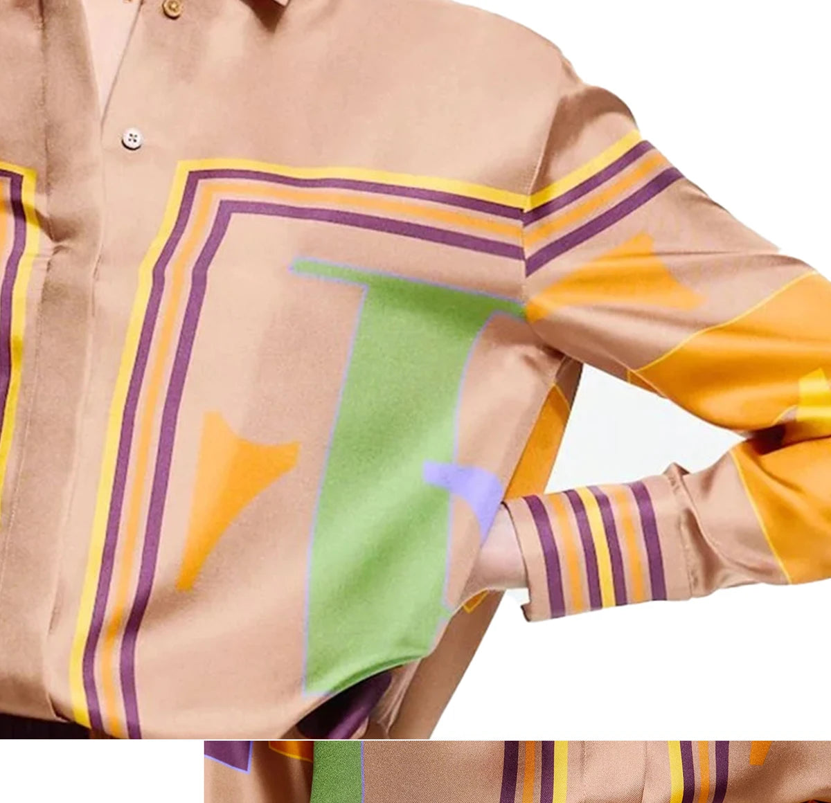 Women's Shirt Long Top Khaki Business Women's Set Casual Pants