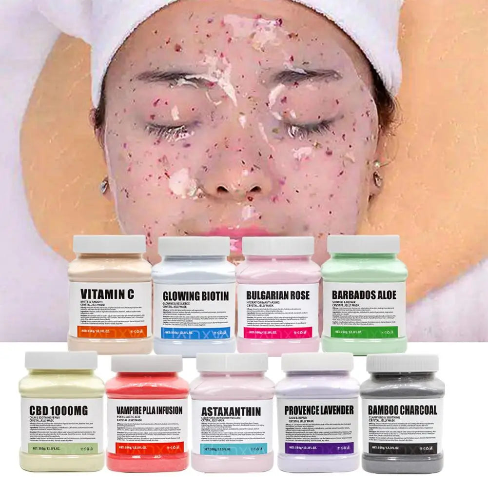 Professional Rose Jelly Face Mask for Hydration, Nourishment, and Skin Care, Gel Peel-Off Mask