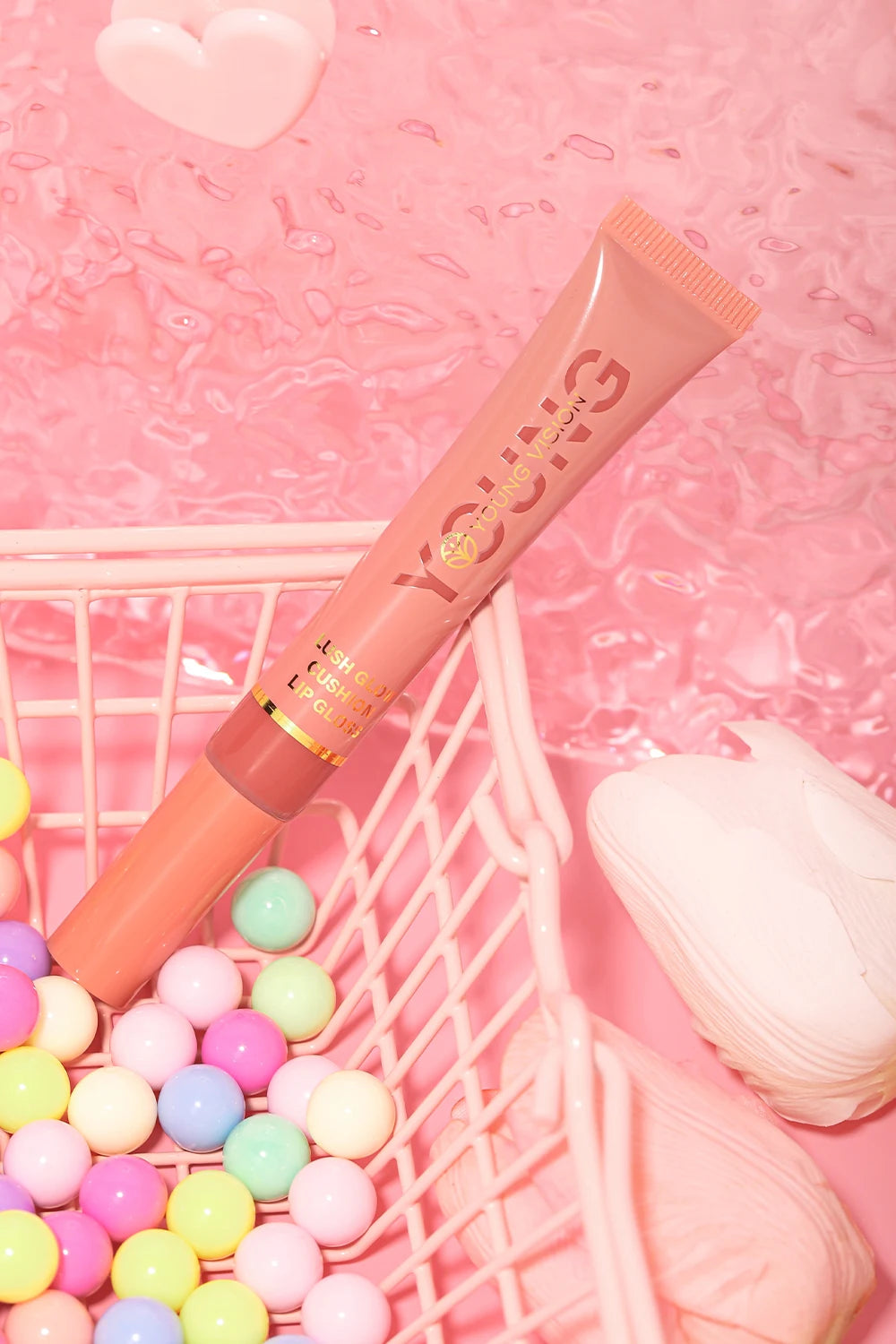 YOUNG VISION 6-Color Liquid Lip Gloss – Brightening, Moisturizing with Plush Brush