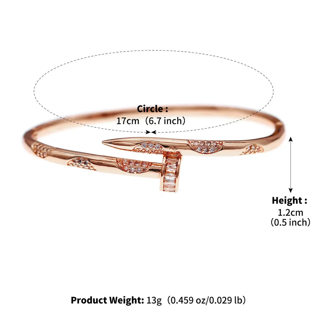 Stylish zircon screw bracelets for women