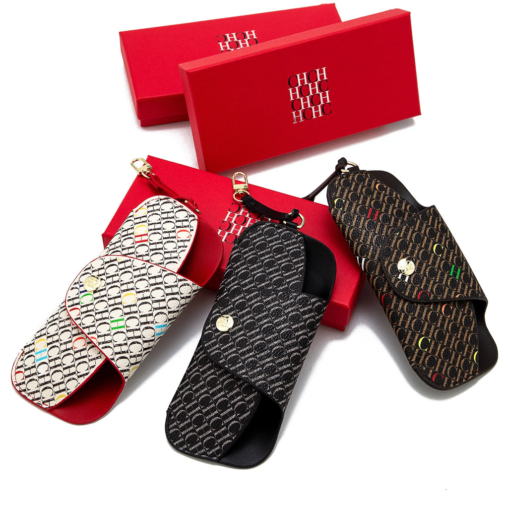 Snap Button Glasses Storage Bag Niche Brand New Portable Anti-Drop Anti-Crush Sunglasses