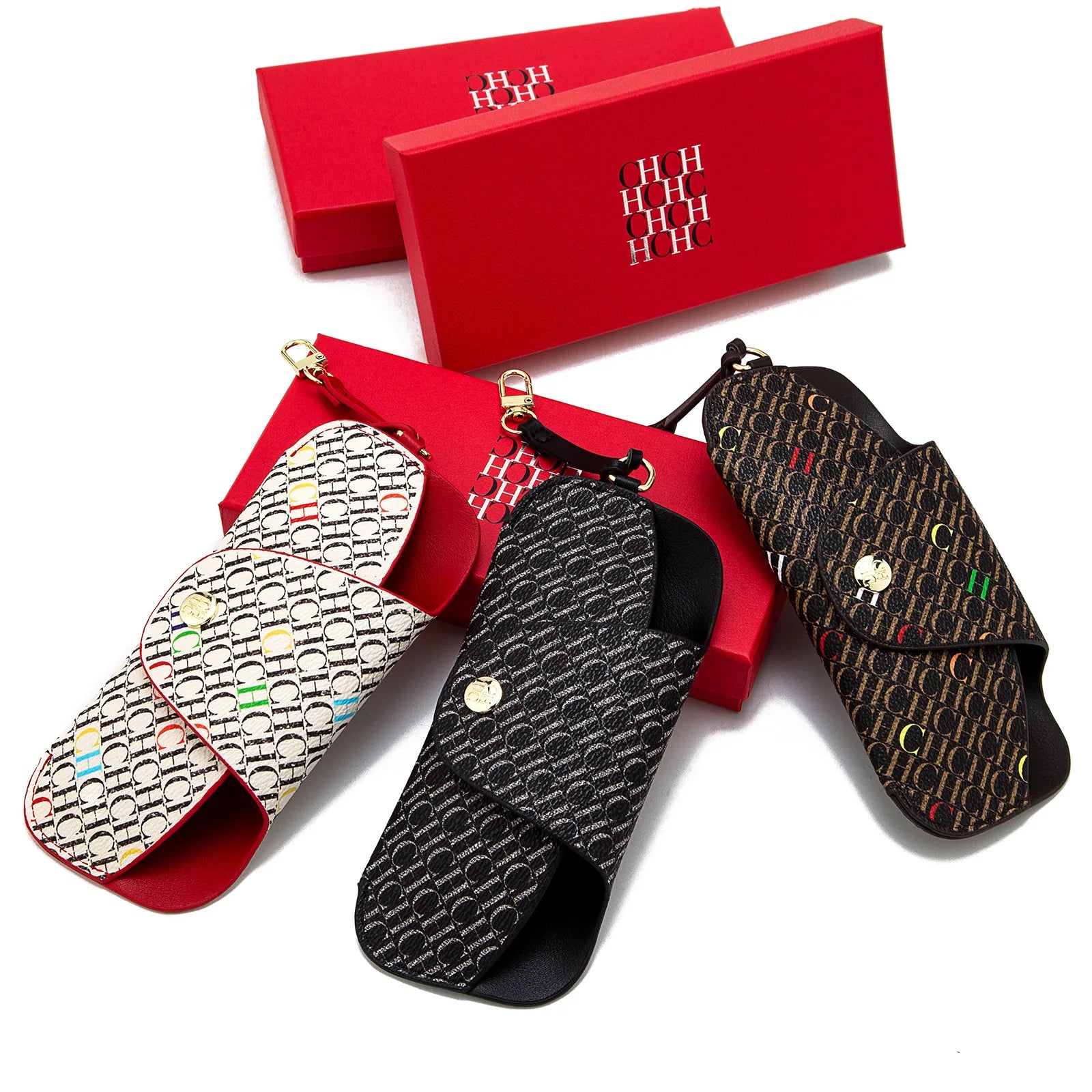 Snap Button Glasses Storage Bag Niche Brand New Portable Anti-Drop Anti-Crush Sunglasses