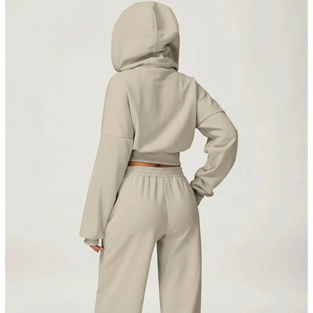 New Autumn Winter Hooded Sweatshirt Set 2PCS