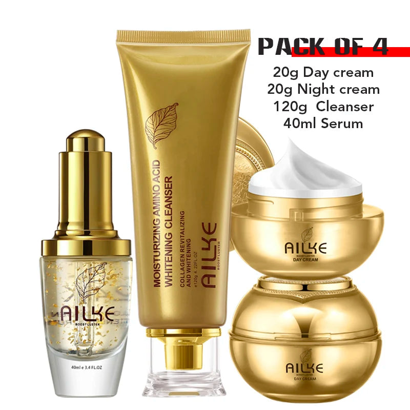 AILKE Whitening Skin Care Set to Reduce Wrinkles, Dark Spots, and Even Skin Tone for Women
