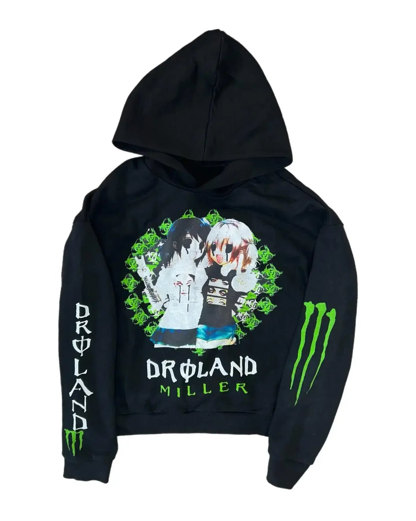 Men's Retro Zipper Hoodie with Blue Stripes and Plaid, 90s Hip Hop Style, Loose Gray Cotton Sweatshirt