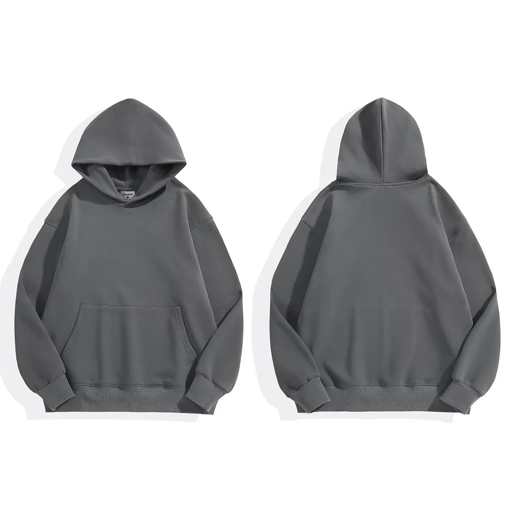 A heavy-duty hooded sweater made from thick cotton and velvet, designed for both men and women