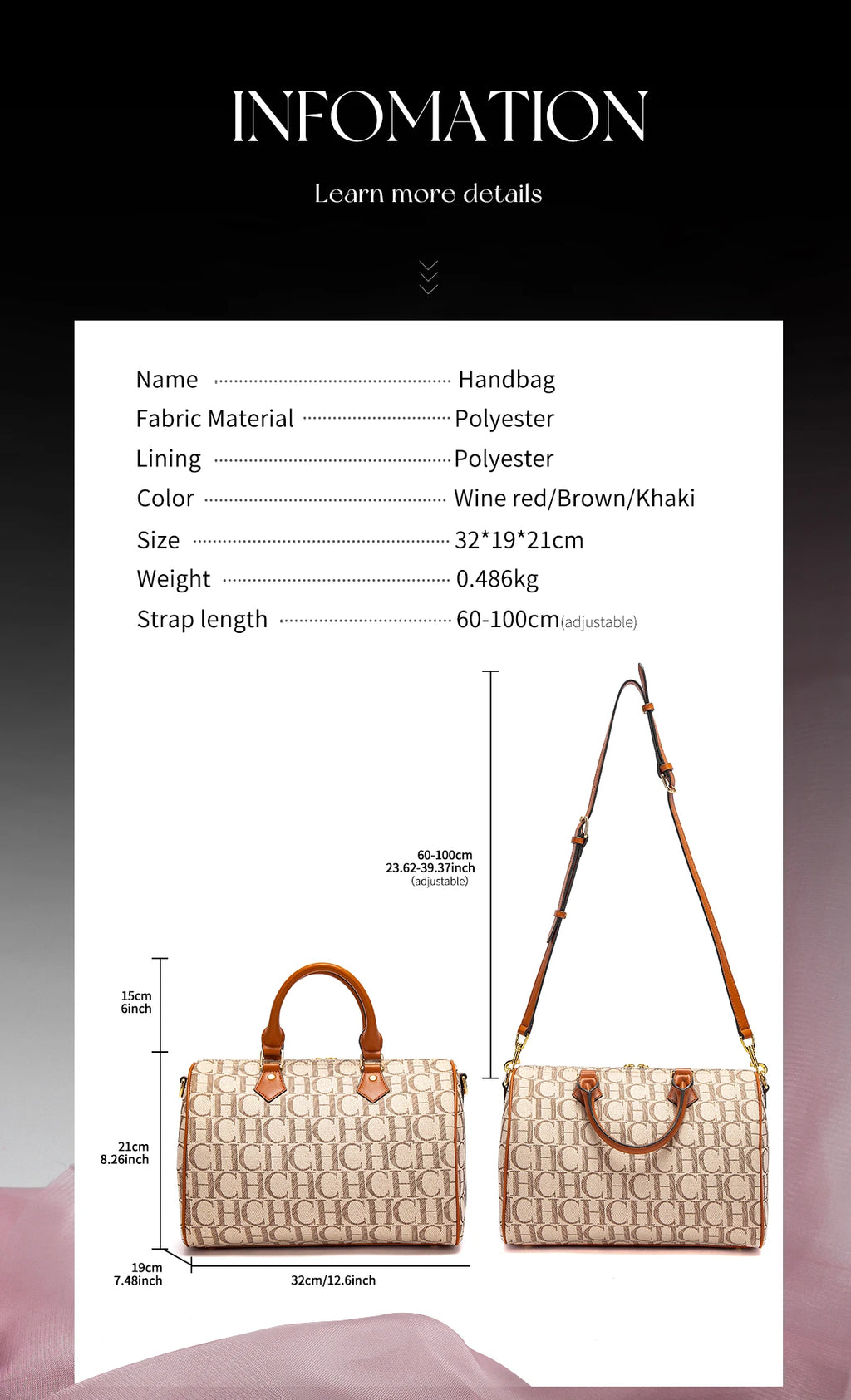 Women's Shoulder Bag Large Capacity Handheld Pillow Bag Spring Travel Bag