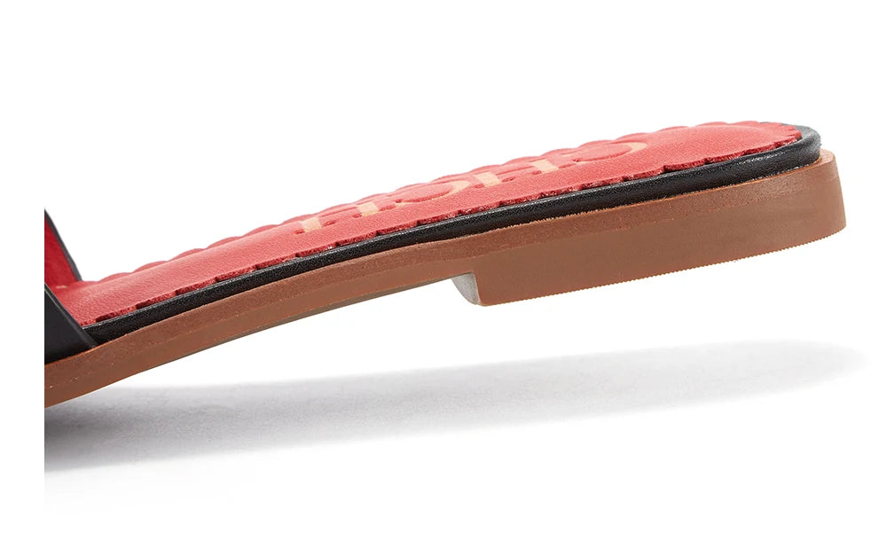 Women's Slippers Simple Black Flat Flat Women's Shoes Home Indoor Slippers