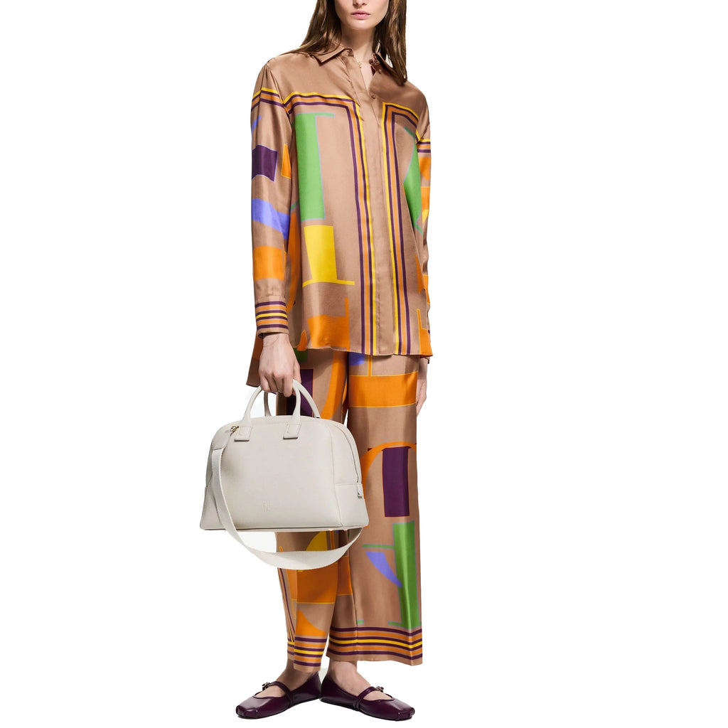 Women's Shirt Long Top Khaki Business Women's Set Casual Pants