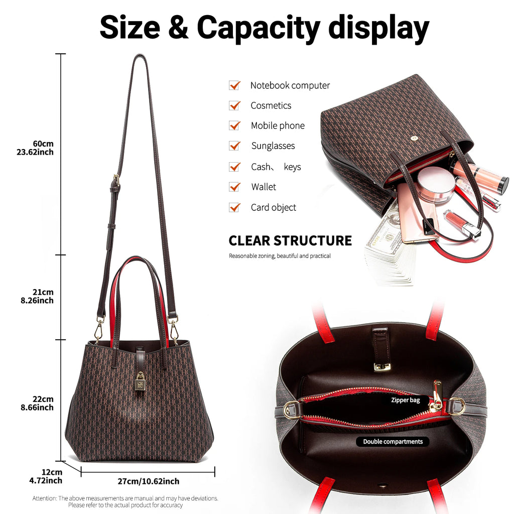 Women's Tote Bag New Solid Color Simple Handbag Large Capacity Mother Child Shopping Bag Wallet