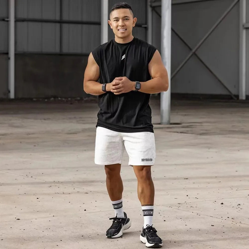 Men's Sleeveless Quick-Dry Basketball Vest, Breathable Gym Tank for Fitness and Bodybuilding