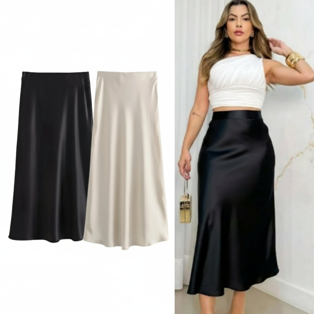 Women High Waist Long Skirts