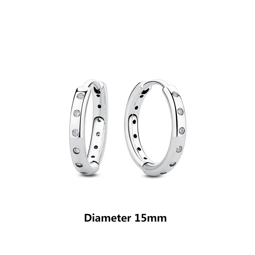 925 Sterling Silver Earrings – Stud & Hoop Set with Crystal, Heart, Crown, Bee & Infinity Designs