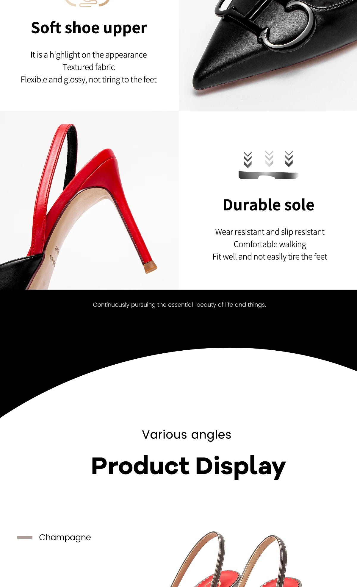 Women's High Heels Sharp tip Destiny Closed Toe Strappy Heels Sexy Wedding Bridal Party Dress Shoes 9cm