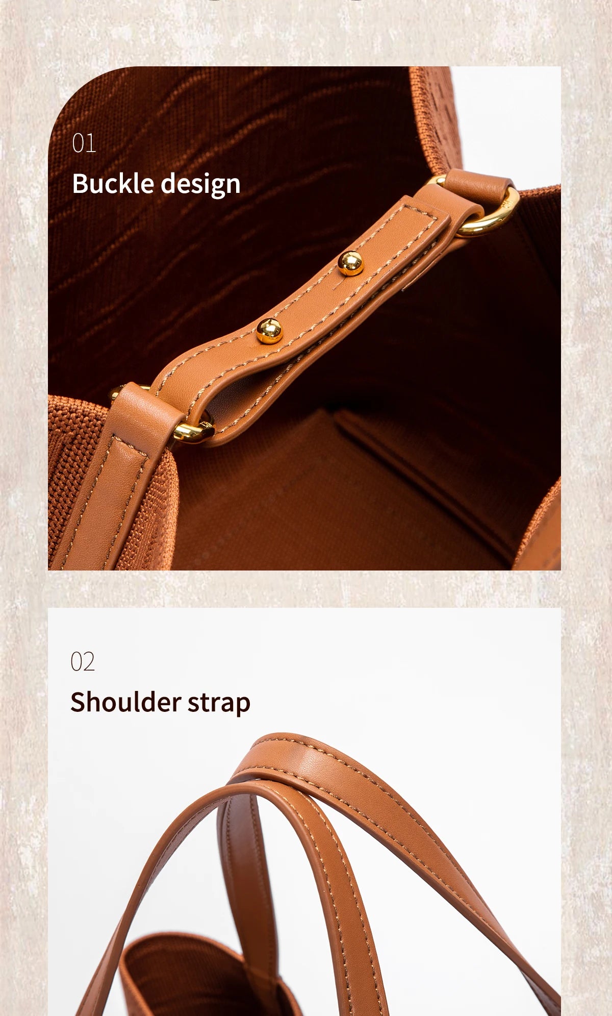 Tote Bag New Large Capacity Black Simple Knitted Shopping Bag 27*20*28cm