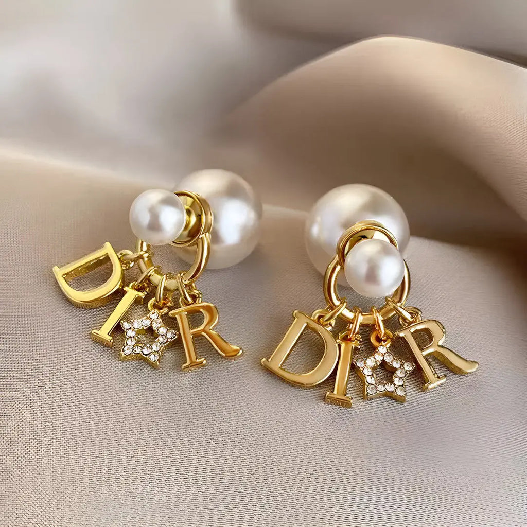 Trendy Double-Sided Pearl Stud Earrings – Elegant Luxury for Women, Spring & Summer Fashion