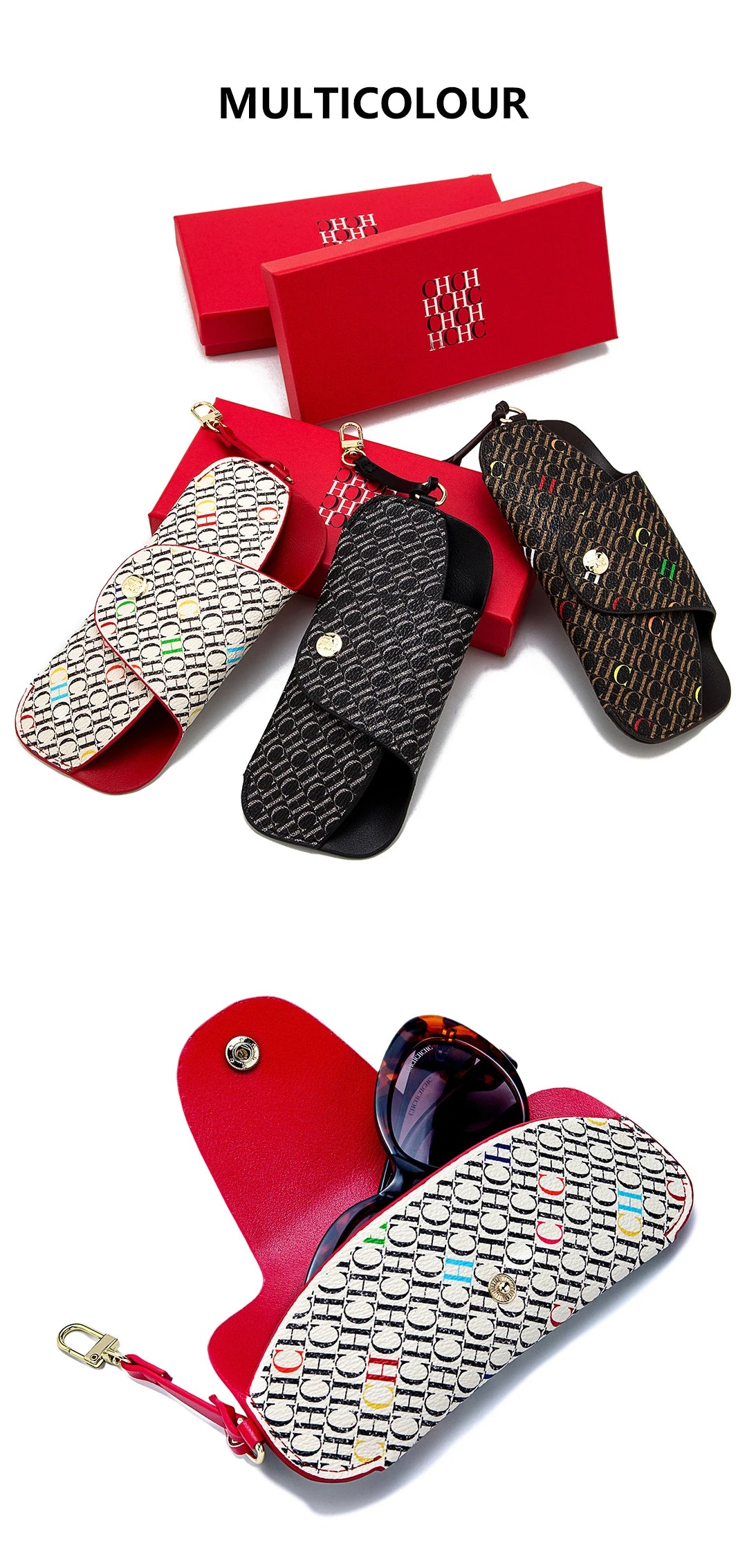 Snap Button Glasses Storage Bag Niche Brand New Portable Anti-Drop Anti-Crush Sunglasses